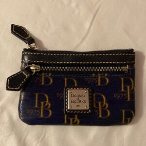 Dooney & Bourke Navy and Tan Coin Pouch